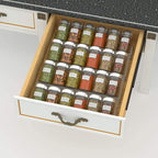 Acrylic Adjustable Multi-Tier Spice Drawer Organizer Clear Kitchen Storage Rack 1-4 Tiers