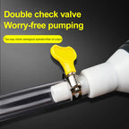 Manual Fuel Siphon Pump with Rubber Hand Pump and Transparent PVC Hose for Gasoline, Water, Oil Transfer