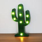 Cute Cactus Night LED Lights Plastic Warm White Home Decor 25x15.5 cm