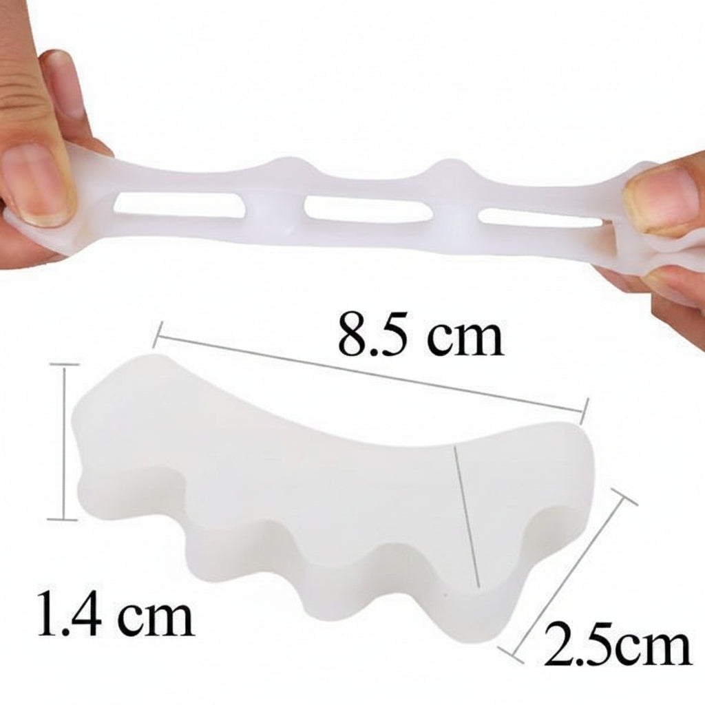 Orthopedic Toe Corrector with Separator for Hallux Valgus and Hammer Toe Relief Soft Flexible Design