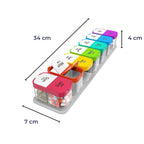 7-Day Weekly Pill Organizer Moisture-Proof BPA-Free Compartments Large Medication Case for Seniors and Caregivers