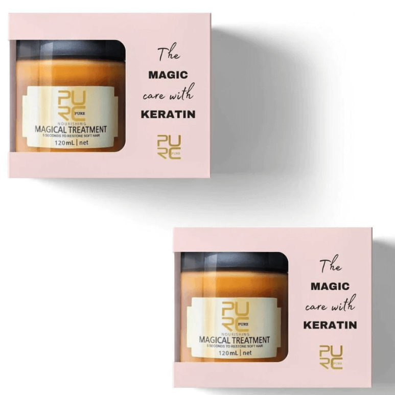 Pure Keratin Hair Mask Natural Repair Treatment for Damaged Hair Nourishing Shine and Strength