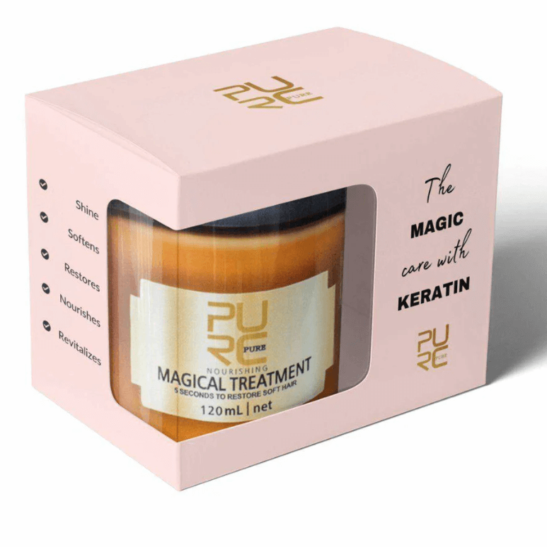 Pure Keratin Hair Mask Natural Repair Treatment for Damaged Hair Nourishing Shine and Strength
