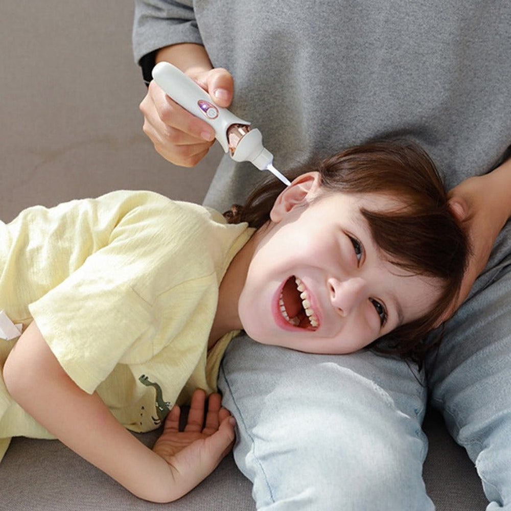 Gentle Ear Wax Suction Vacuum Cleaner with LED Light USB Rechargeable Painless Ear Aspirator with Silicone Tips
