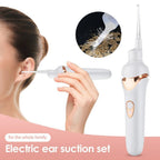 Gentle Ear Wax Suction Vacuum Cleaner with LED Light USB Rechargeable Painless Ear Aspirator with Silicone Tips