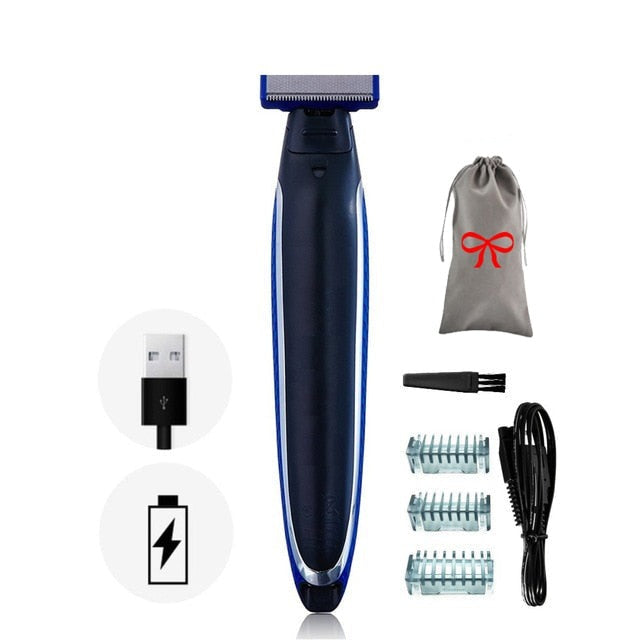 Rechargeable Smart Shaver USB Powered All-in-One Beard Trimmer Shaving Grooming Kit