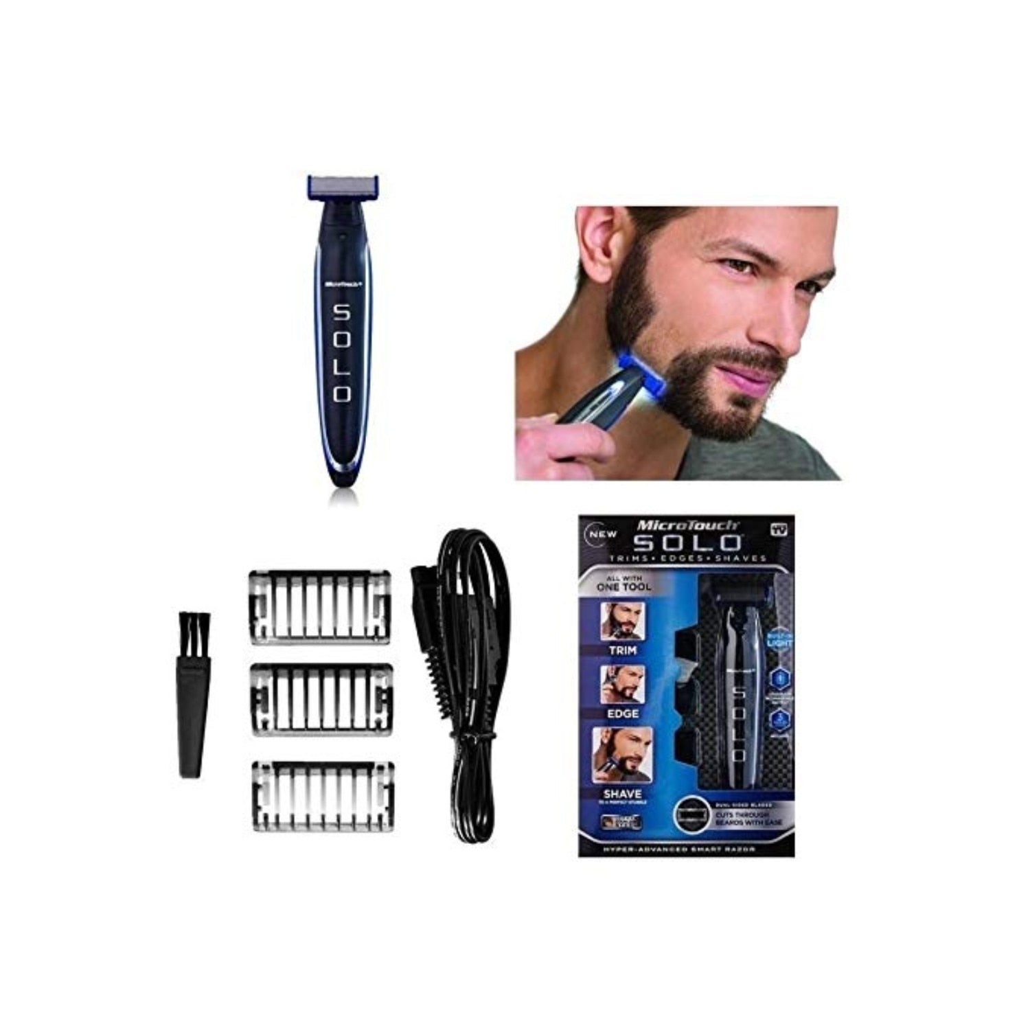 Rechargeable Smart Shaver USB Powered All-in-One Beard Trimmer Shaving Grooming Kit