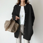 Textured Knit Relaxed Fit Cozy Cardigan Soft Acrylic Blend Button Front Layering Sweater