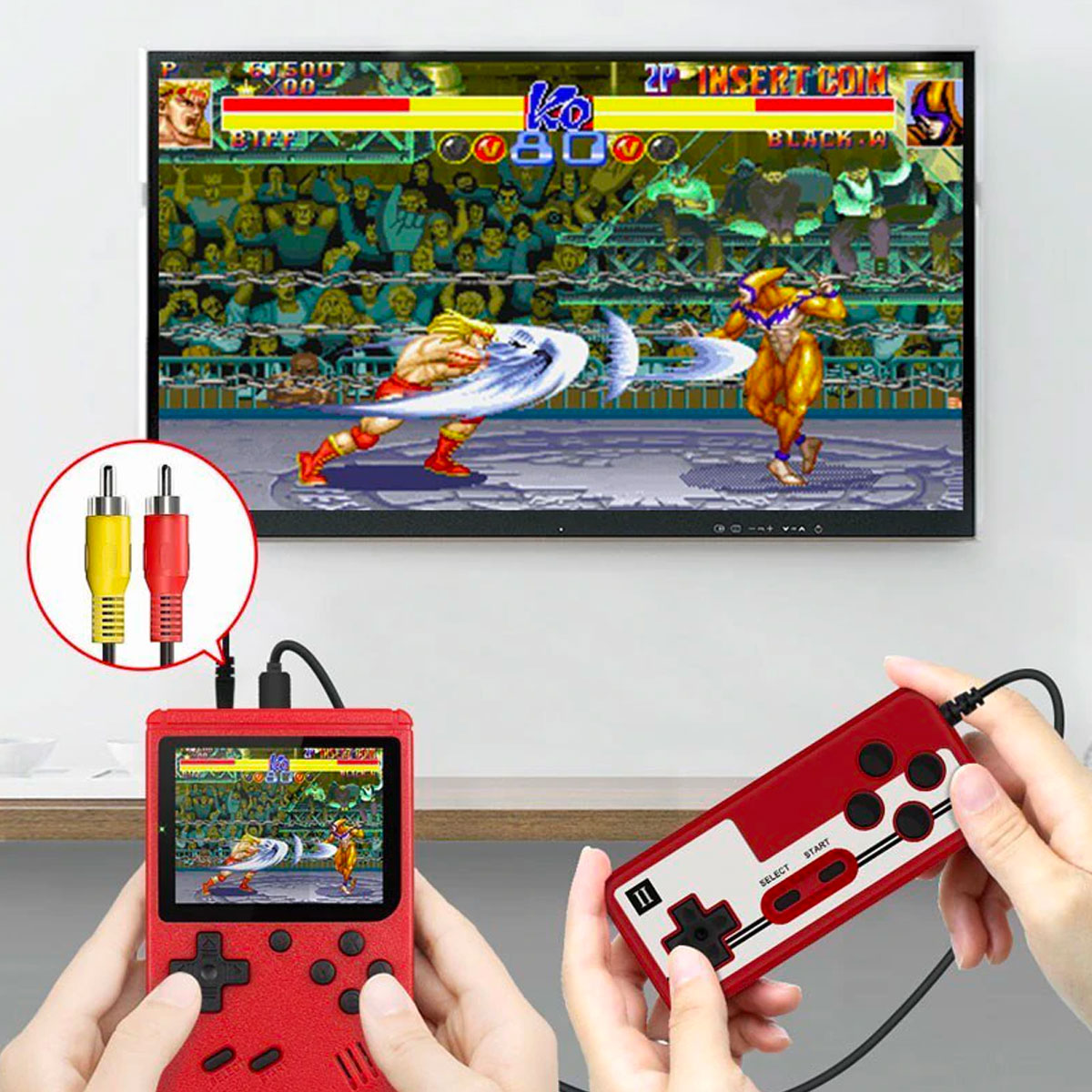 RetroMaster 400X Handheld Game Console with 400 Classic Games Rechargeable Battery TV Output