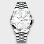 Rhombus Men's Luxury Watch Stainless Steel Diamond-Shaped Case Sapphire Glass Leather Strap