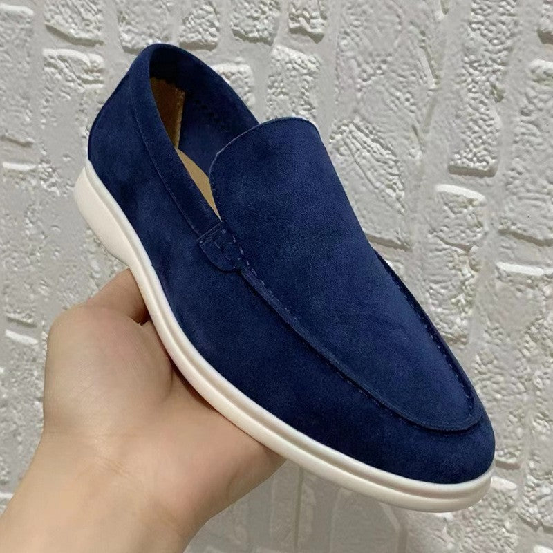 Ricardo Slip-On Loafers Men’s Classic Suede Dress Shoes Comfortable Casual Office Footwear