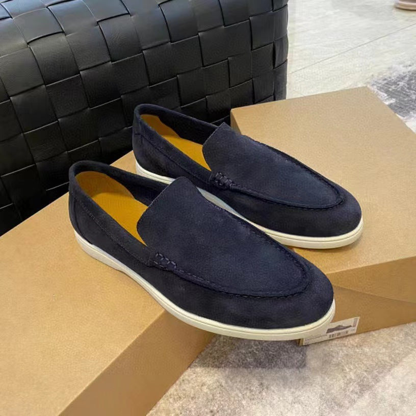 Ricardo Slip-On Loafers Men’s Classic Suede Dress Shoes Comfortable Casual Office Footwear