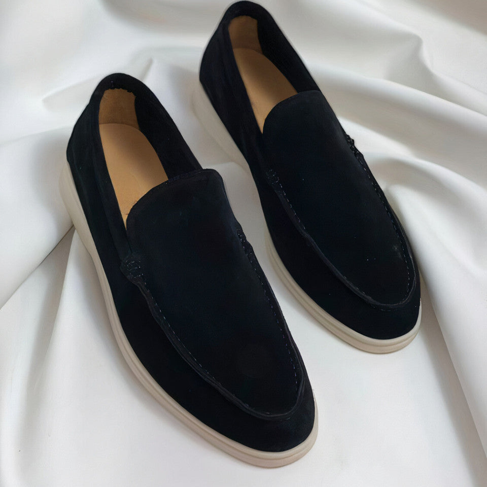 Ricardo Slip-On Loafers Men’s Classic Suede Dress Shoes Comfortable Casual Office Footwear