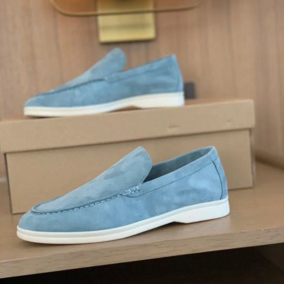 Ricardo Slip-On Loafers Men’s Classic Suede Dress Shoes Comfortable Casual Office Footwear