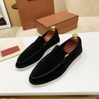 Ricardo Slip-On Loafers Men’s Classic Suede Dress Shoes Comfortable Casual Office Footwear