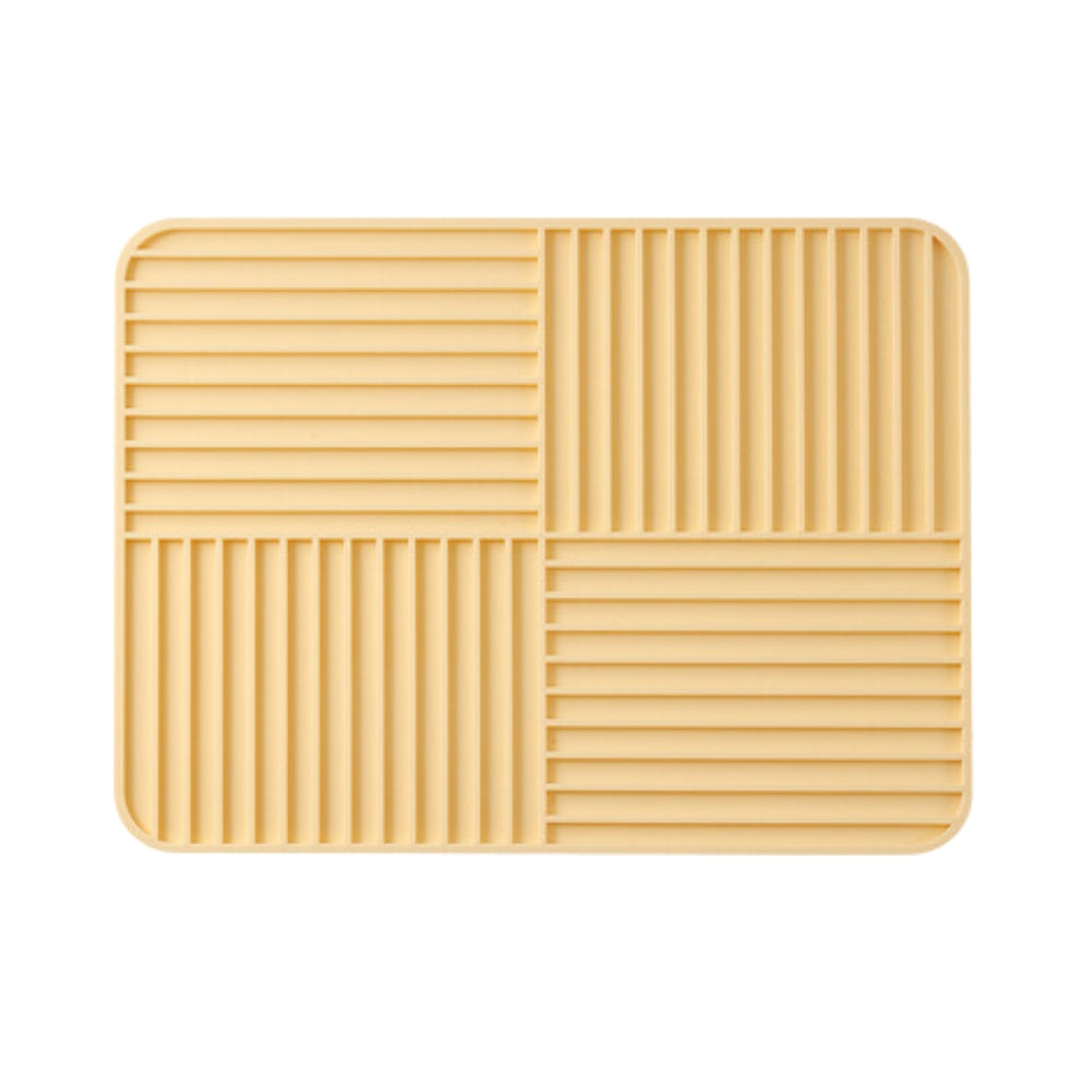 Ridged Foldable Silicone Drying Mat Heat-Resistant Non-Slip Kitchen Counter Protector 12x16 Inches