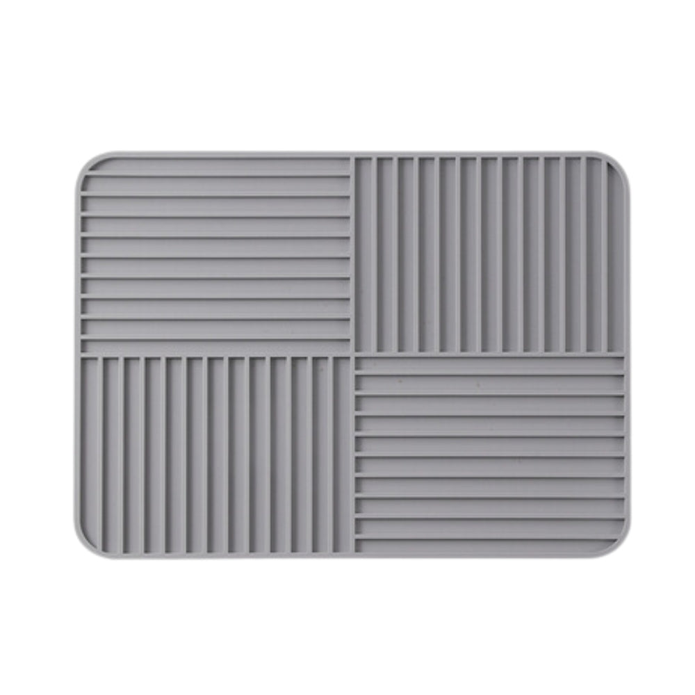 Ridged Foldable Silicone Drying Mat Heat-Resistant Non-Slip Kitchen Counter Protector 12x16 Inches