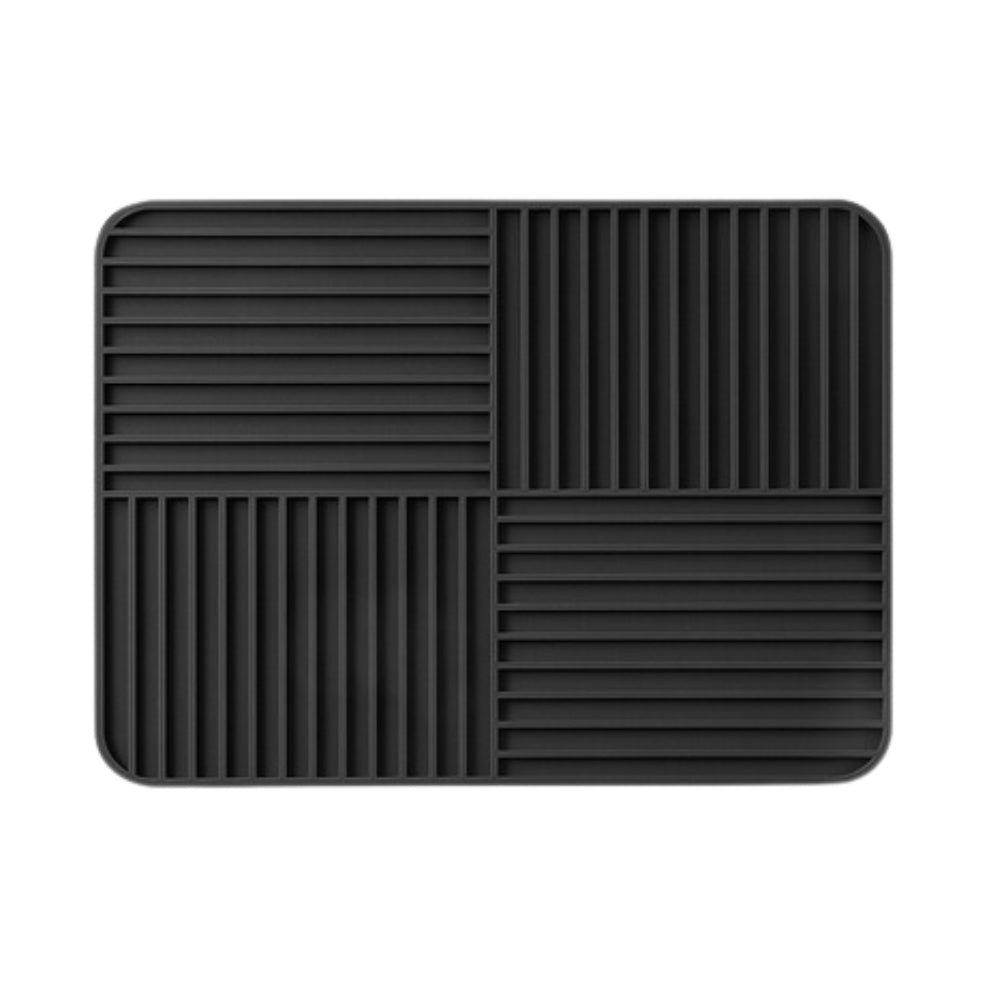 Ridged Foldable Silicone Drying Mat Heat-Resistant Non-Slip Kitchen Counter Protector 12x16 Inches