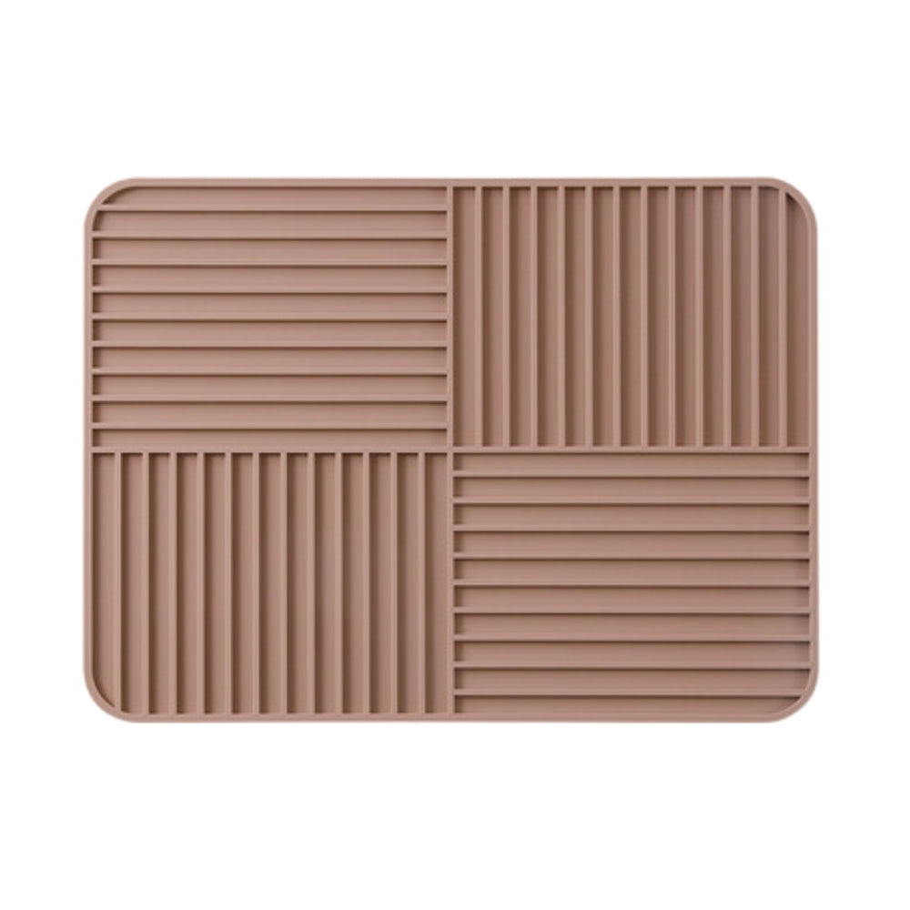 Ridged Foldable Silicone Drying Mat Heat-Resistant Non-Slip Kitchen Counter Protector 12x16 Inches