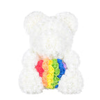 Handmade Rose Teddy Bear Bouquet 40cm Red PE Foam Roses Romantic Gift Keepsake