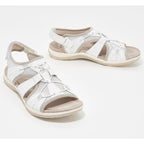Round Open Toe Sandals with Cushioned Support and Shock Absorption for Plantar Fasciitis Pain Relief