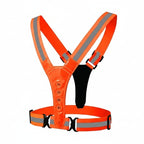 RUNSPARK LED Safety Vest Reflective Polyester with 3 Light Modes USB Rechargeable for Night Visibility