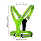 RUNSPARK LED Safety Vest Reflective Polyester with 3 Light Modes USB Rechargeable for Night Visibility