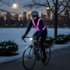 RUNSPARK LED Safety Vest Reflective Polyester with 3 Light Modes USB Rechargeable for Night Visibility