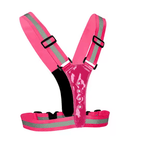 RUNSPARK LED Safety Vest Reflective Polyester with 3 Light Modes USB Rechargeable for Night Visibility