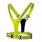 RUNSPARK LED Safety Vest Reflective Polyester with 3 Light Modes USB Rechargeable for Night Visibility
