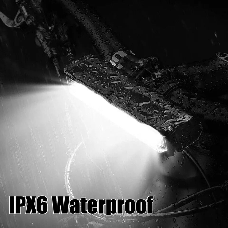 Super Bright LED Bike Headlight Front Light USB Rechargeable 900-2600 Lumens Waterproof Black Aluminum