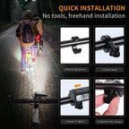 Super Bright LED Bike Headlight Front Light USB Rechargeable 900-2600 Lumens Waterproof Black Aluminum