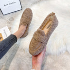 Sasha Slip-On Shoes Winter Plush Comfort Casual and Outdoor Footwear with Western Style