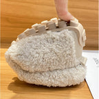Sasha Slip-On Shoes Winter Plush Comfort Casual and Outdoor Footwear with Western Style