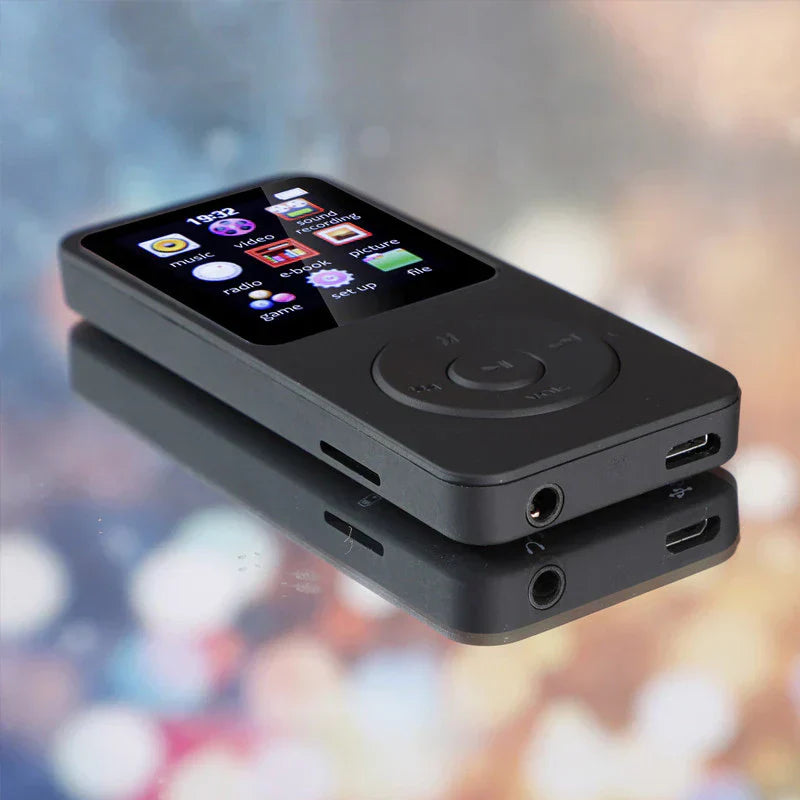Wireless MP3 Player with Bluetooth 5.4, HiFi Lossless Sound, 1.8-Inch Screen, Expandable Storage up to 128GB