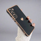Samsung Galaxy Shock-Resistant Plated Square Phone Case Luxurious Protective Cover