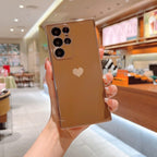 Samsung Galaxy Shock-Resistant Plated Square Phone Case Luxurious Protective Cover