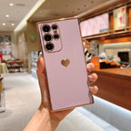 Samsung Galaxy Shock-Resistant Plated Square Phone Case Luxurious Protective Cover