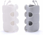 Adjustable Silicone Shower Head Holder with Suction Cup Wall Mount, White or Gray, Universal Fit
