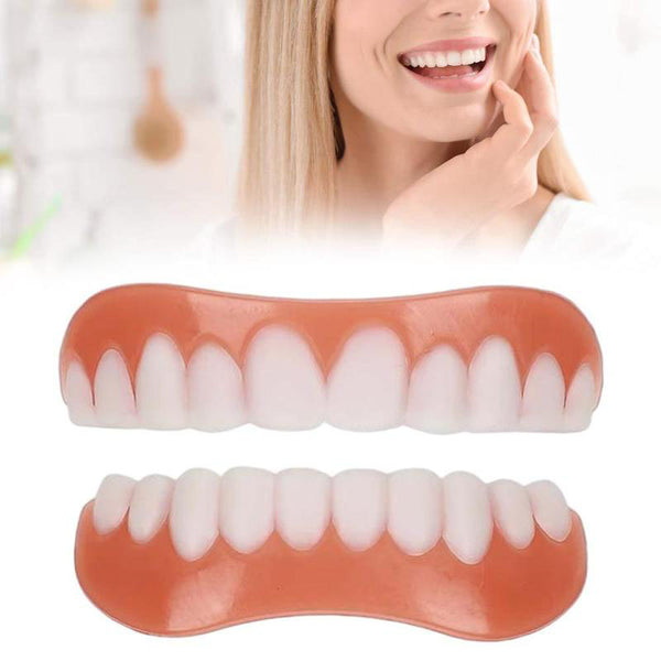 Silicone Cosmetic Teeth Covers Ultra-Thin Whitening Dental Veneers Hypoallergenic Comfortable Fit