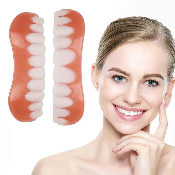 Silicone Cosmetic Teeth Covers Ultra-Thin Whitening Dental Veneers Hypoallergenic Comfortable Fit