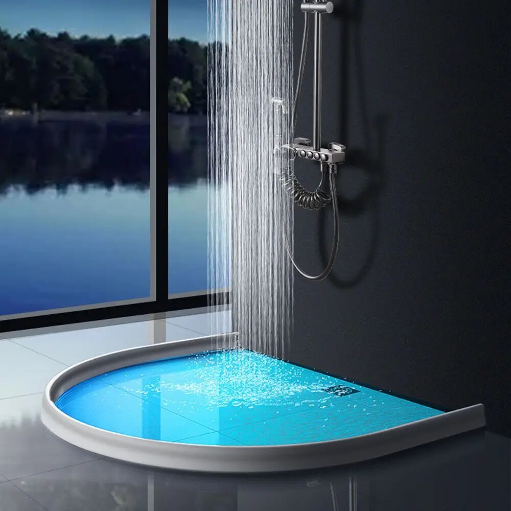 Silicone Shower Barrier Water Stopper Strip Flexible Waterproof Shower Door Seal