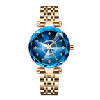 Ladies Waterproof Quartz Watch Stainless Steel Strap Starry Diamond Dial 26mm
