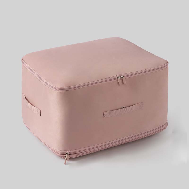 Duvet Storage Bag Premium Nylon Space-Saving Compression with Reinforced Handles Gray Oat Pink Blue