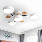 Modern LED Ceiling Light Recessed Iron Acrylic Fixture Adjustable Brightness 11.8-17.7 Inch