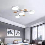 Modern LED Ceiling Light Recessed Iron Acrylic Fixture Adjustable Brightness 11.8-17.7 Inch