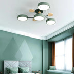 Modern LED Ceiling Light Recessed Iron Acrylic Fixture Adjustable Brightness 11.8-17.7 Inch