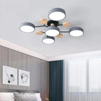 Modern LED Ceiling Light Recessed Iron Acrylic Fixture Adjustable Brightness 11.8-17.7 Inch