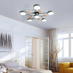 Modern LED Ceiling Light Recessed Iron Acrylic Fixture Adjustable Brightness 11.8-17.7 Inch