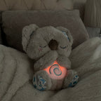 Calming Koala Plush Breathing Aid with Rhythmic Motion, Heartbeat Sound, White Noise, and Warm LED Night Light